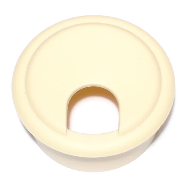 Midwest Fastener 1-3/4" x 1-1/2" Almond Colored Nylon Plastic Computer Grommets 2PK 76502 - main